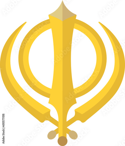 golden sikhism Religious symbol vector image	