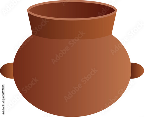 Pot vector illustration. Plant pot image or clip art.	