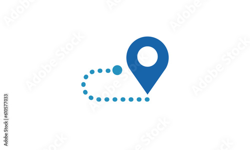 tracking map address icon, location pin, logotype web website app button vector illustration