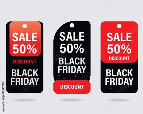 black Friday discount sale labels