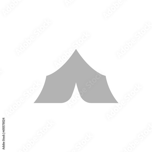 tent icon on a white background, vector illustration