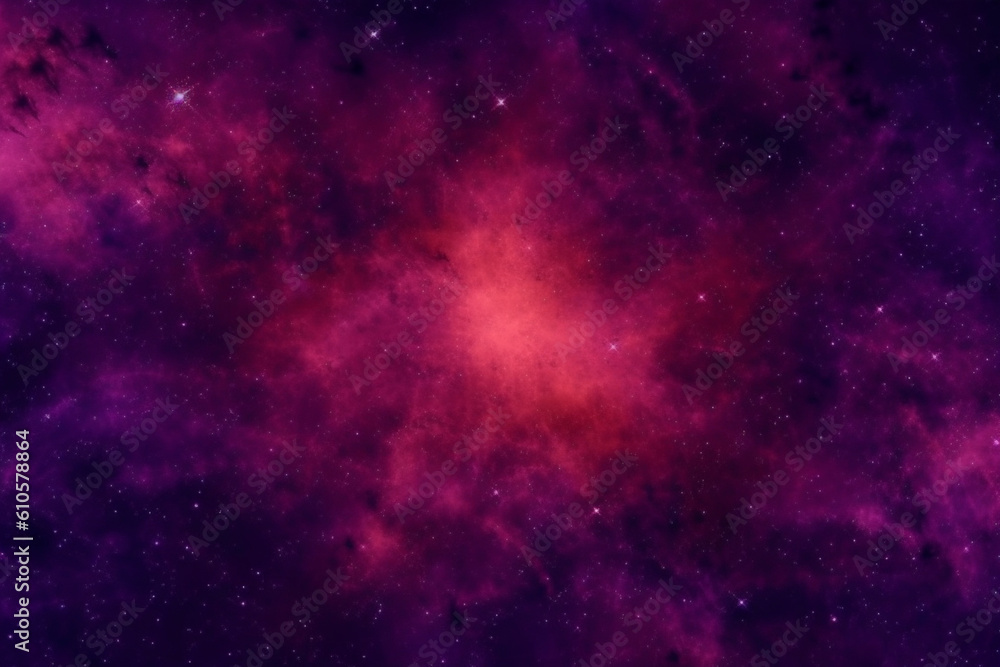 Galaxy Outer Space Starry Sky Purple Red Abstract Star Pattern Futuristic Nebula Background Milky Way Starburst Texture Digitally Generated Image Fractal Fine Art