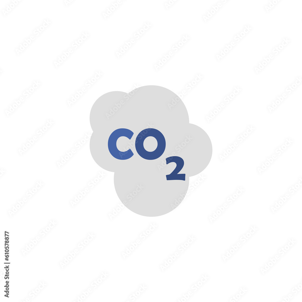 Obraz premium gas emissions icon on a white background, vector illustration