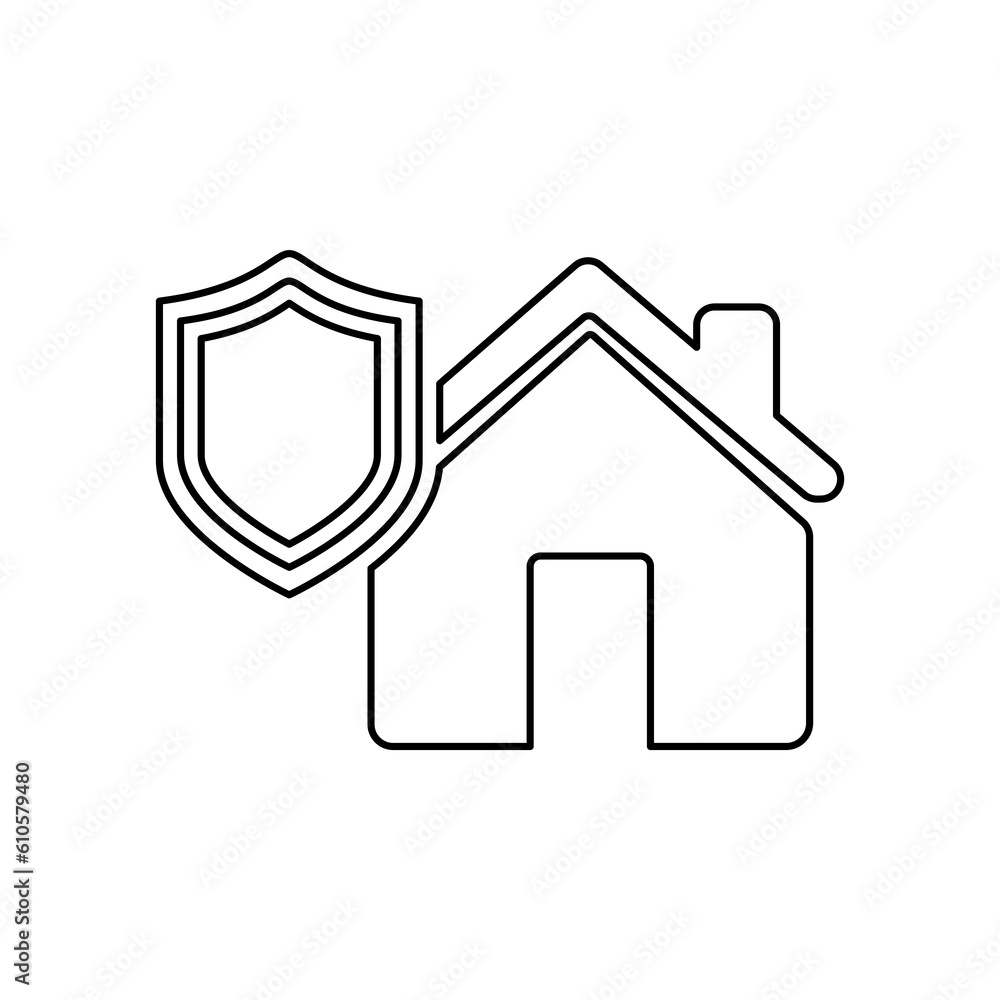 home protection icon, on a white background, vector illustration home protection icon, on a white background, vector illustration