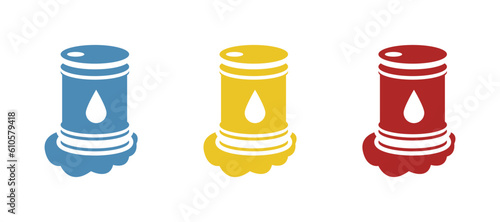 oil barrel icon on a white background, vector illustration