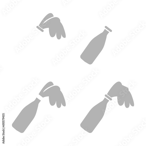 molotov cocktail icon, vector illustration
