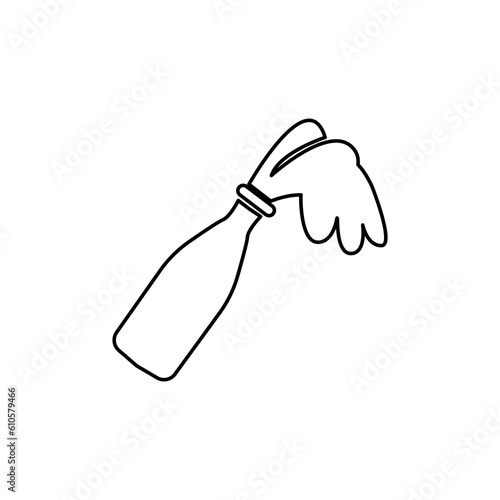 molotov cocktail icon, vector illustration