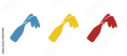 molotov cocktail icon, vector illustration