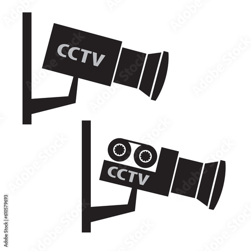 cctv camera icon isolated on white background