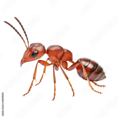 side view of ant walking isolated on transparent background cutout , generative ai © Natural PNG
