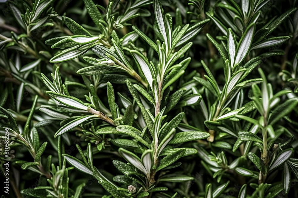 Rosemary herb closeup view background, created AI tools Rosemary herb closeup view background, created AI tools