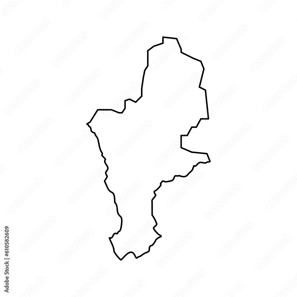 Prizren district map, districts of Kosovo. Vector illustration. Prizren district map, districts of Kosovo. Vector illustration.