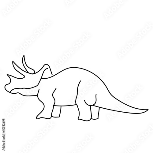 Triceratops horned dinosaur icon, wild dinosaur vector illustration, Prehistoric dinosaur image, Black dinosaur icon, wildlife theme tshirt design idea