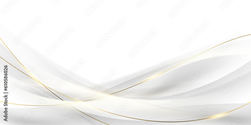 white luxury abstract background with vector illustration - obrazy, fototapety, plakaty 