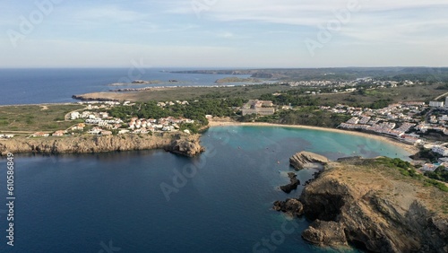 Espagne, sur l'île de Minorque, plage d'Arenal d'en Castell 