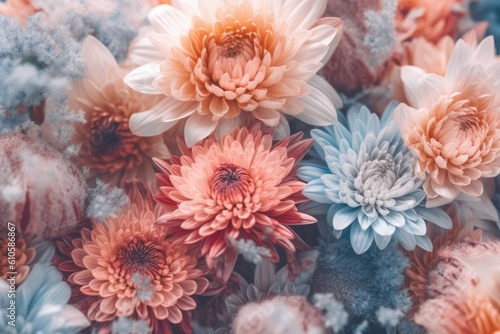 Dreamy Pastel Flowers Background