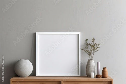 Mock up poster frame in modern interior background © ttonaorh