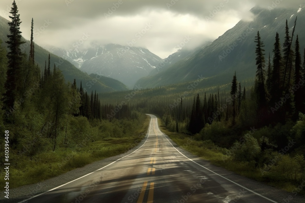 Road in Alaska | Generative AI 