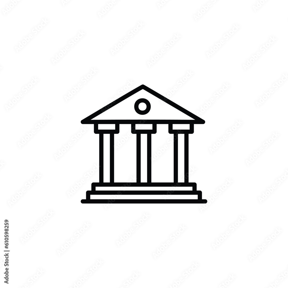 Bank icon design with white background stock illustration Bank icon design with white background stock illustration