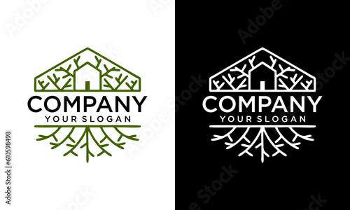 Tree House business logo vector, Brand Identity Logos design, modern logo, Logo Designs Vector Illustration Template