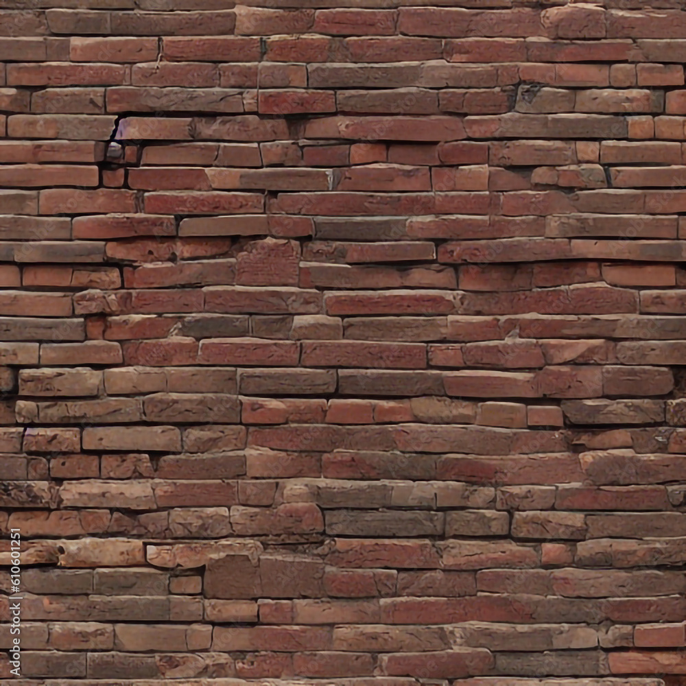 Obraz premium Realistic brick wall texture,modern style,Generative ai