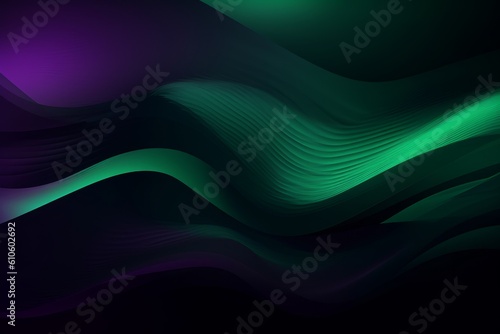 Abstract green background with a gradient of light, Generative ai