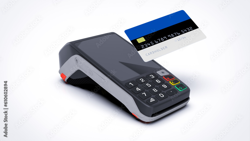 Estonia country national flag on credit bank card with POS point of sale terminal payment isolated on white background with empty space 3d rendering image realistic mockup Estonia country national flag on credit bank card with POS point of sale terminal payment isolated on white background with empty space 3d rendering image realistic mockup