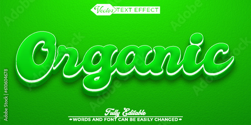 Cartoon Green Organic Editable Text Effect Template