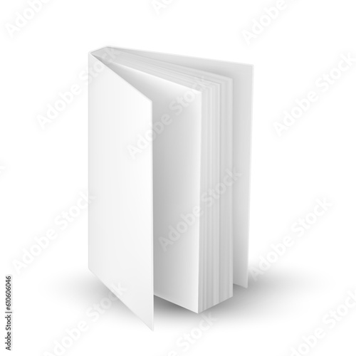 Vector close up of a book with three quarters view