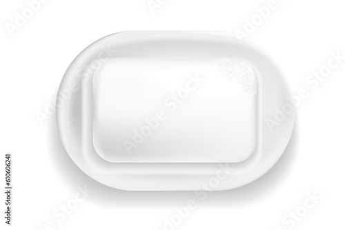 Soap bar template. Vector isolated detergent