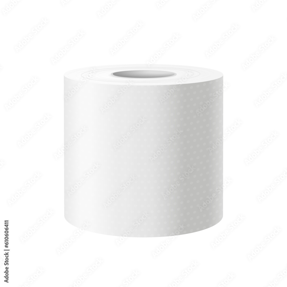 Vector image of vertical toilet paper roll. Object Vector image of vertical toilet paper roll. Object