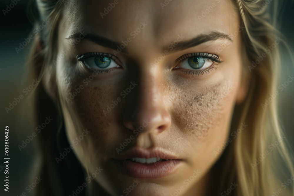 Portrait of a beautiful blond woman. Generative AI Portrait of a beautiful blond woman. Generative AI