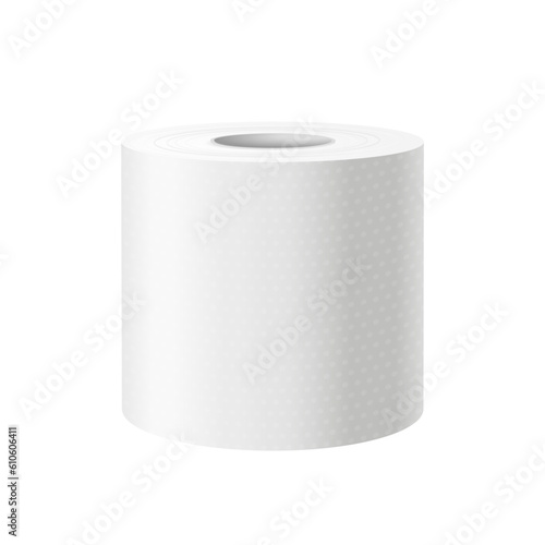 Vector image of vertical toilet paper roll. Object
