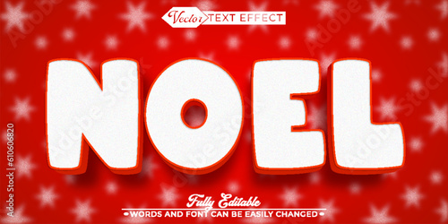 Cartoon Noel Editable Text Effect Template