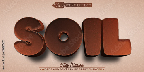 Brown Soil Editable Text Effect Template