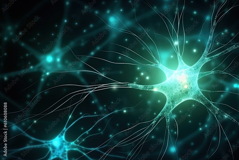 Elegant and beautiful abstract background representing neurons and neural connections. Generative AI Elegant and beautiful abstract background representing neurons and neural connections. Generative AI