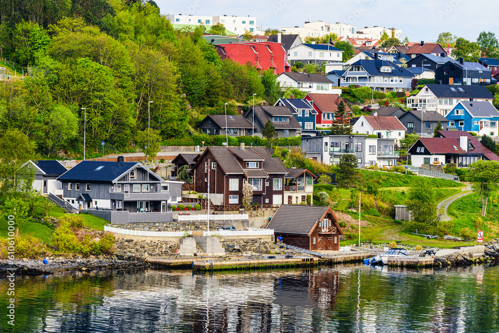 Obraz premium City, Marina and Docks in Stavanger, Norway, Europe