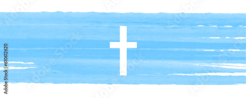 cross on blue background, cross on the sky, Watercolor eps Easter cross clipart. watercolour texture, banner with cross, crosses illustration Isolated on white background