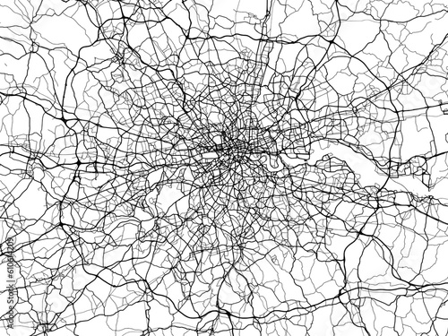 Photography A vector road map of the city of  London Metro in the United Kingdom on a white background