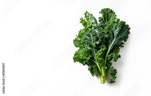Kale Isolated on a White Background. Generative AI