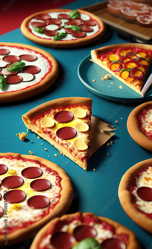 Cheesy Melodies: A Symphony of Pizza Illustrations made with Generative AI Cheesy Melodies: A Symphony of Pizza Illustrations made with Generative AI