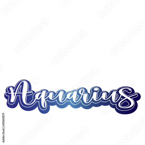 Word art zodiac.  Aquarius word art silhouette