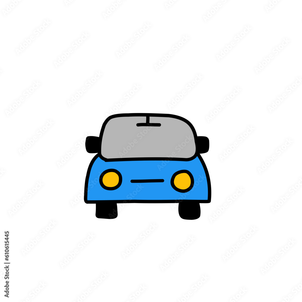 Vehicle icon in flat colors style