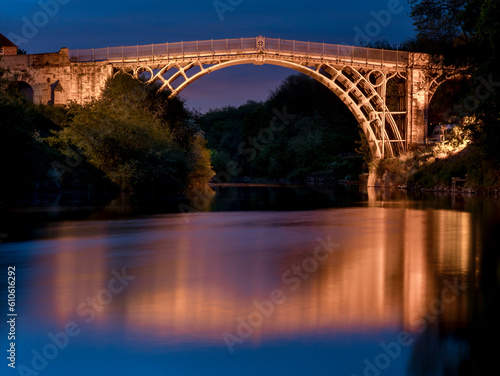 europe, uk, England, Shropshire, Ironbridge dusk © charles