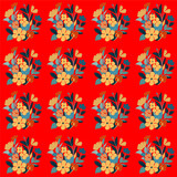 Vector seamless  pattern, with flowers