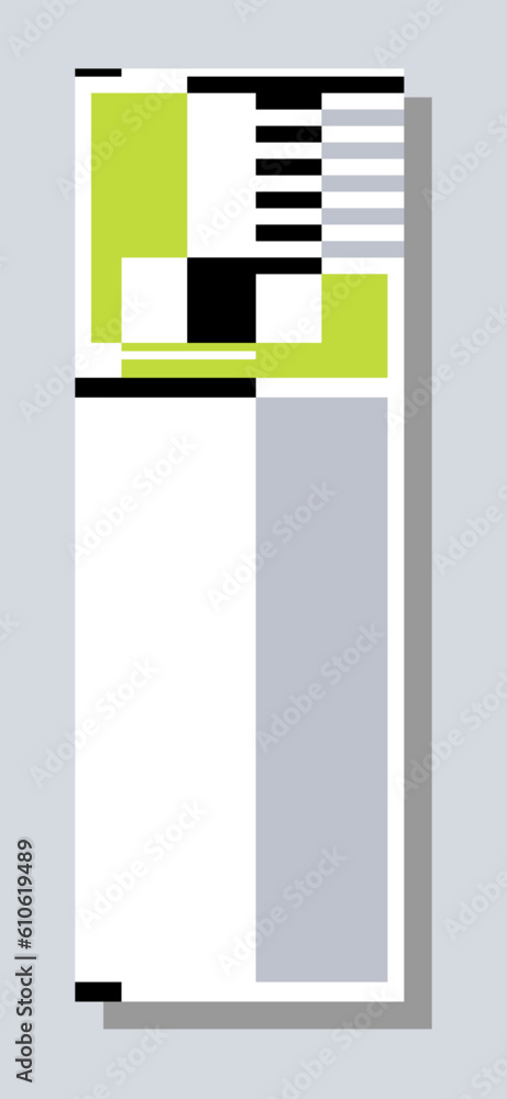 Light green vertical web banner templates. Avantgarde graphic style set. Vector illustration on a white abstract background. Light green vertical web banner templates. Avantgarde graphic style set. Vector illustration on a white abstract background.
