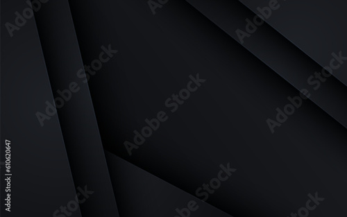 abstract black overlap layers background. eps10 vector