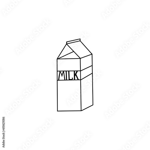 milk, sketch vector illustration, isolated on white background. collection of products