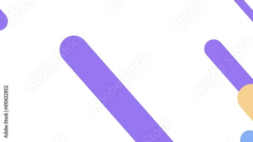 Simple animated round lines abstract background loop with modern colors
