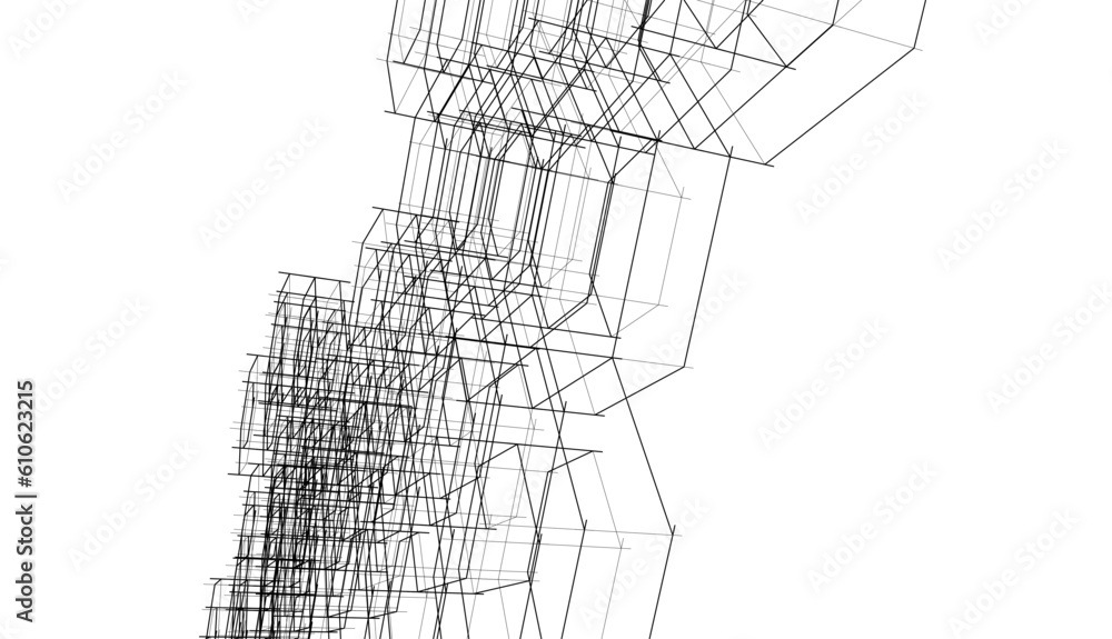 abstract 3d architecture vector illustration abstract 3d architecture vector illustration